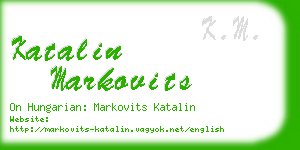 katalin markovits business card